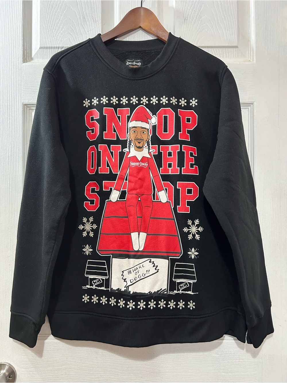 Snoop Dogg Snoop on the Stoop Christmas Sweatshirt XL Dogg Supply Ugly Xmas